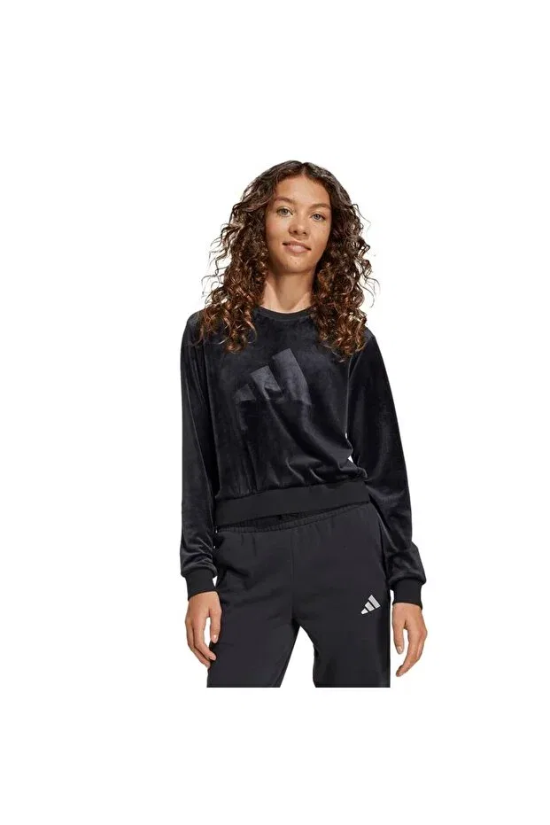 Детское худи для девочек с принтом Denim Jg Hld C Swt Jn2230 Adidas, Color — фото 2