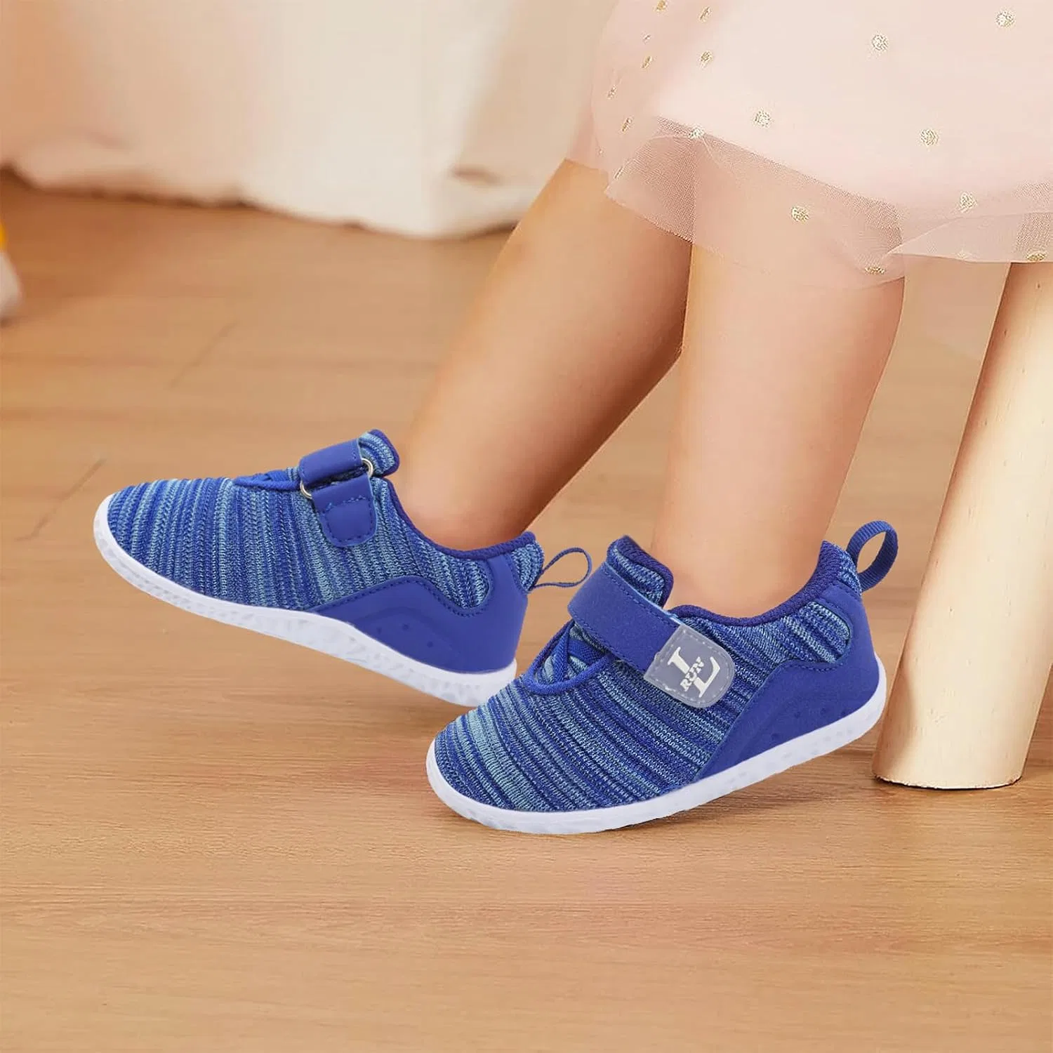 Детские кроссовки для мальчиков и девочек с широким носком L-RUN, Blue Mix — фото 2