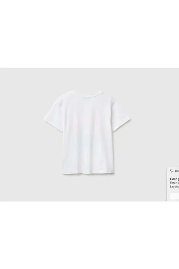 Детская футболка для мальчиков с принтом Under The Ocean United Colors Of Benetton, Ecru — фото 2