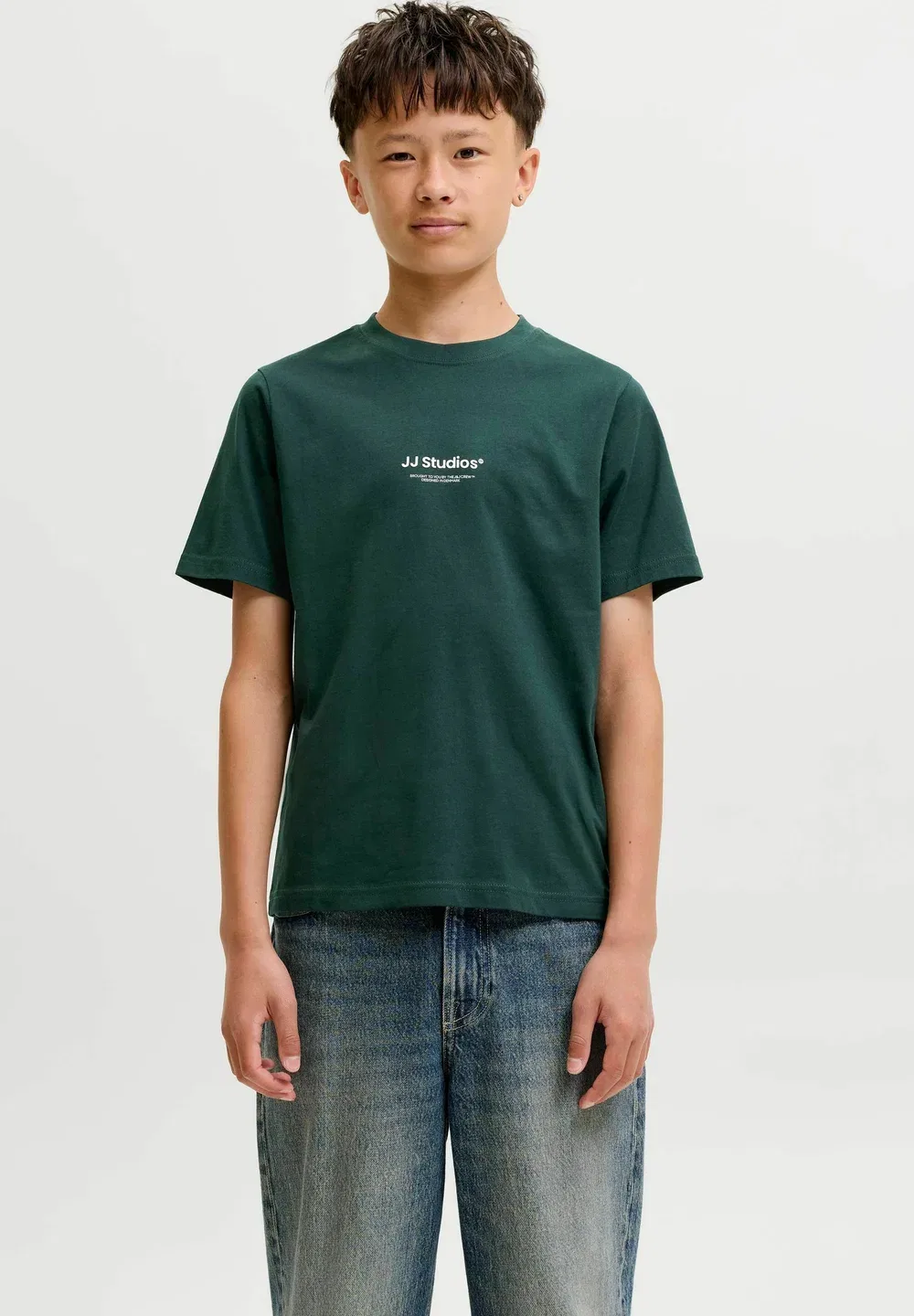 Футболка Jjesoho с круглым вырезом, модель Noos JNR - футболка с принтом Jack & Jones Junior, Scarab — фото 2