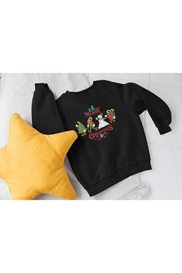 Детские свитшот для девочек с принтом New Year's Eve Glam Alika, Black — фото 3