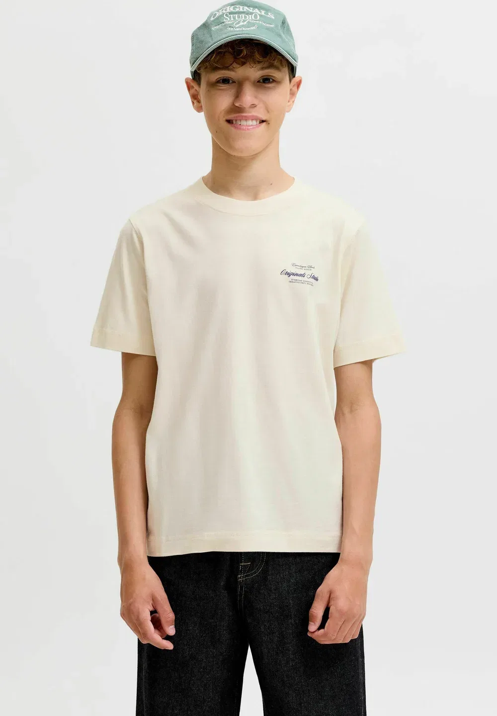 Jornorrebro typo tee ss crew neck sn jnr - print t-shirt Jack & Jones Junior, Antique White — фото 2