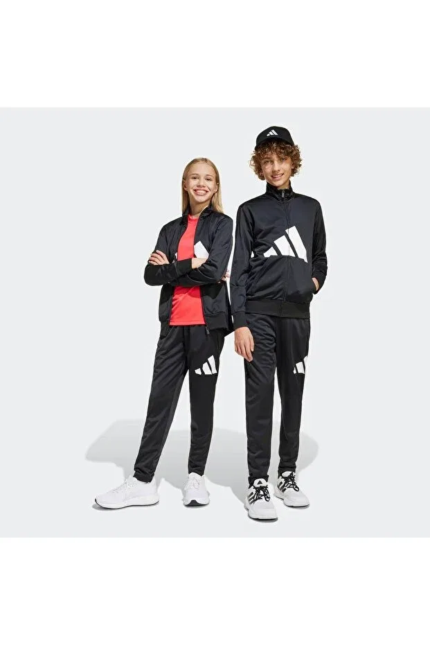 Детский спортивный костюм для девочек с принтом Adidas, Black - White