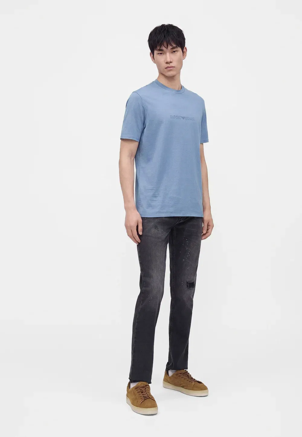Простая футболка Emporio Armani, Blue — фото 2