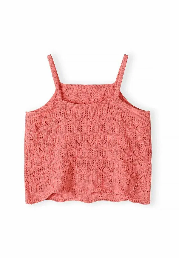 Комплект из шорт и топа с бретельками Crocheted Minoti Coral, коралловый — фото 4