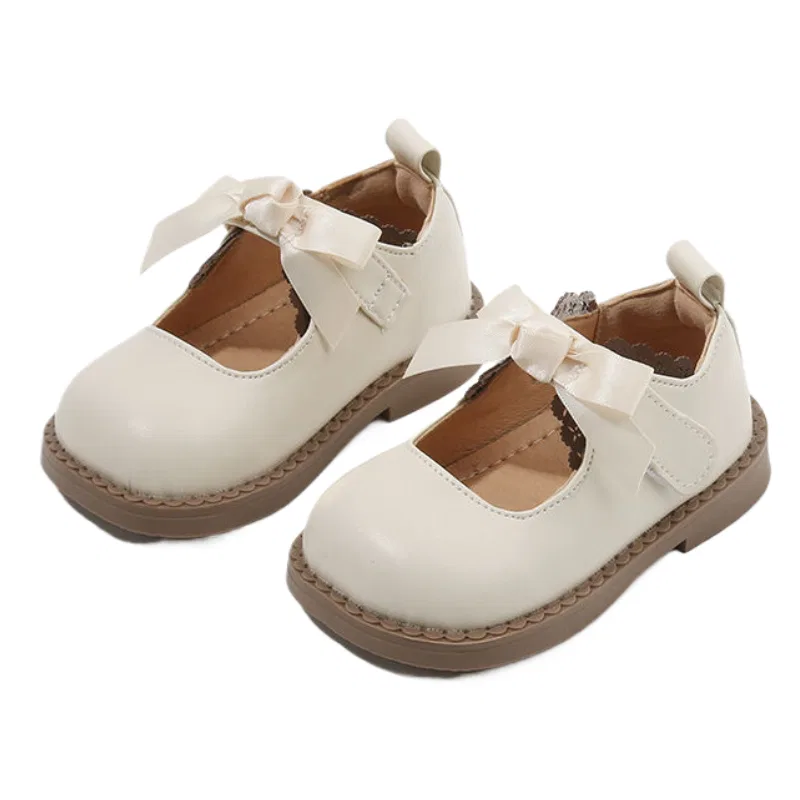 Детские туфли из микрофибры и кожи для малышей MAIBUXIONG, Beige — фото 3