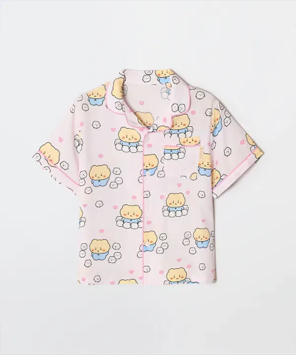 Пижама с коротким рукавом, Манго Ми, Spao Kids, светло-розовый — фото 2