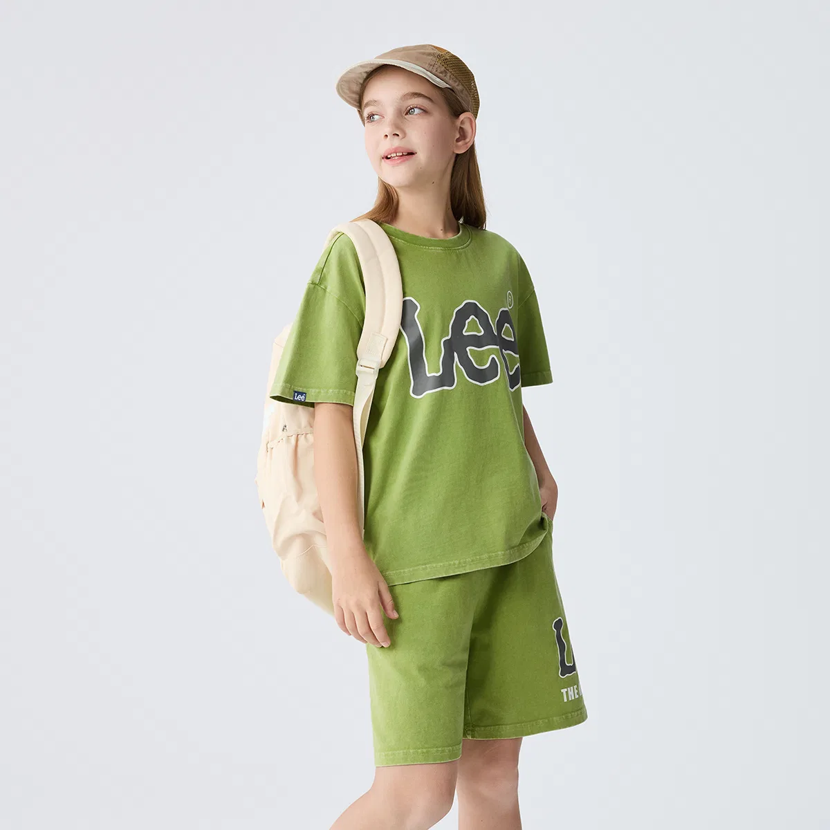 Детский спортивный комплект с круглым вырезом Lee, Apple Green — фото 4