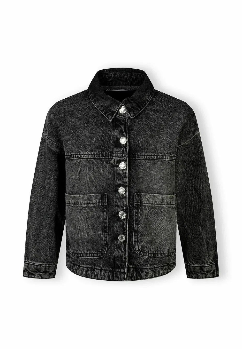 Стиль - джинсовая куртка Minoti, Black Denim — фото 2