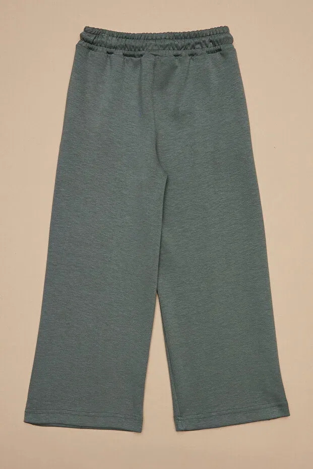 Детские спортивные штаны для девочек с принтом Fulla Moda, Khaki — фото 4
