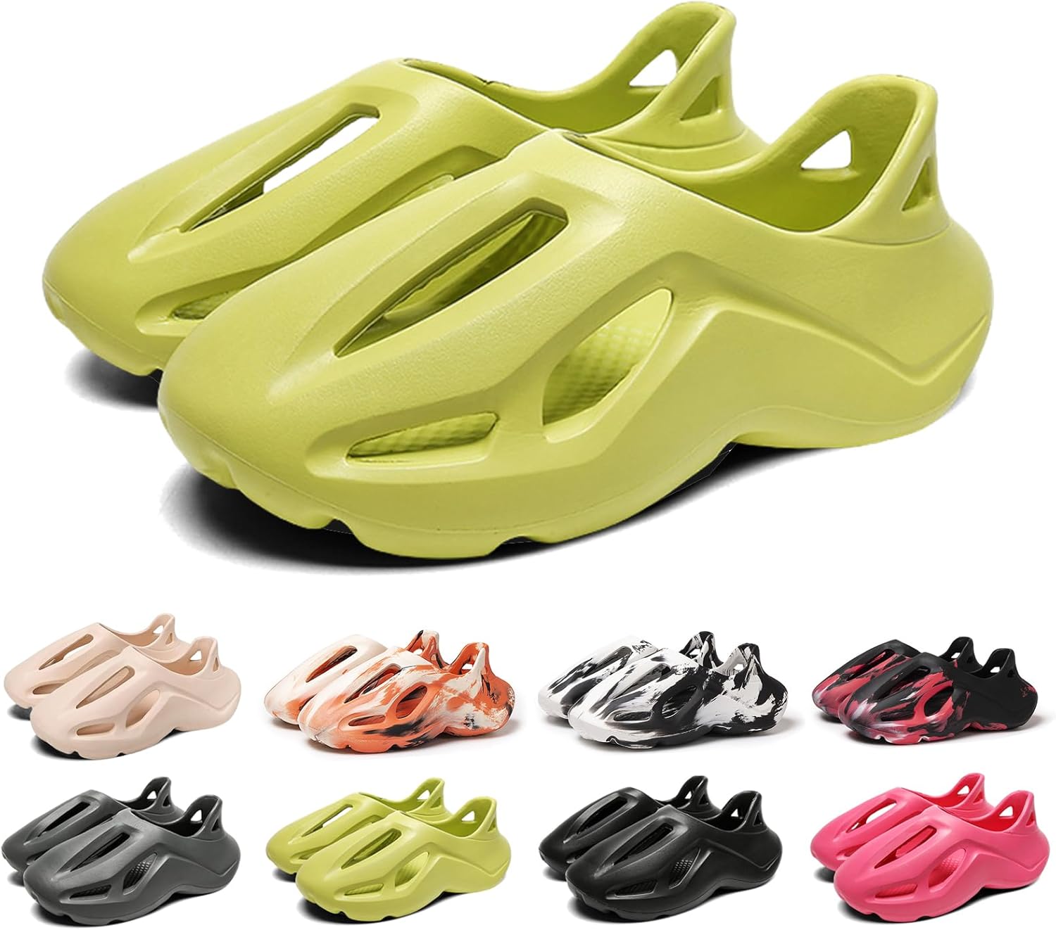 

Кроссовки для беговой дорожки с мягкой подкладкой, женские и мужские сандалии Cloud Slide с мягкой подкладкой, спортивная обувь, нескользящая легкая обувь для ходьбы, модные сандалии для улицы и дома, летние пляжные сандалии Gezolligheid, зелены...