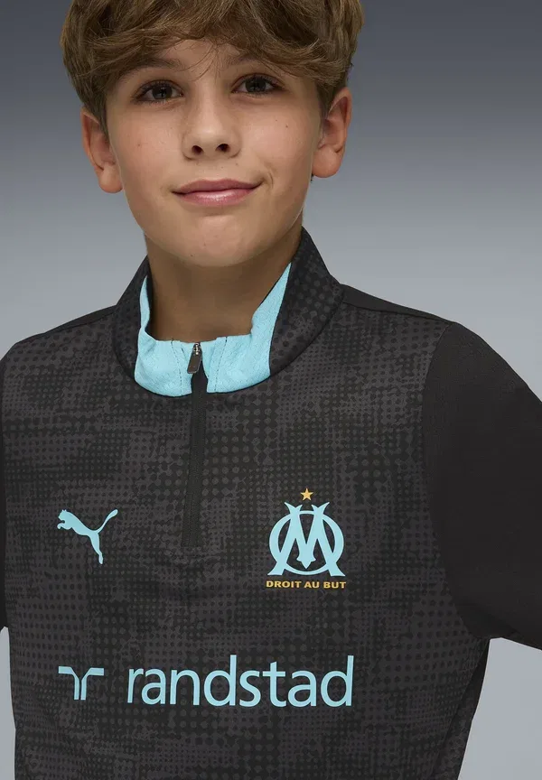 Брюки с принтом Olympique de marseille - club wear Puma new navy-bleu azur, черный — фото 4