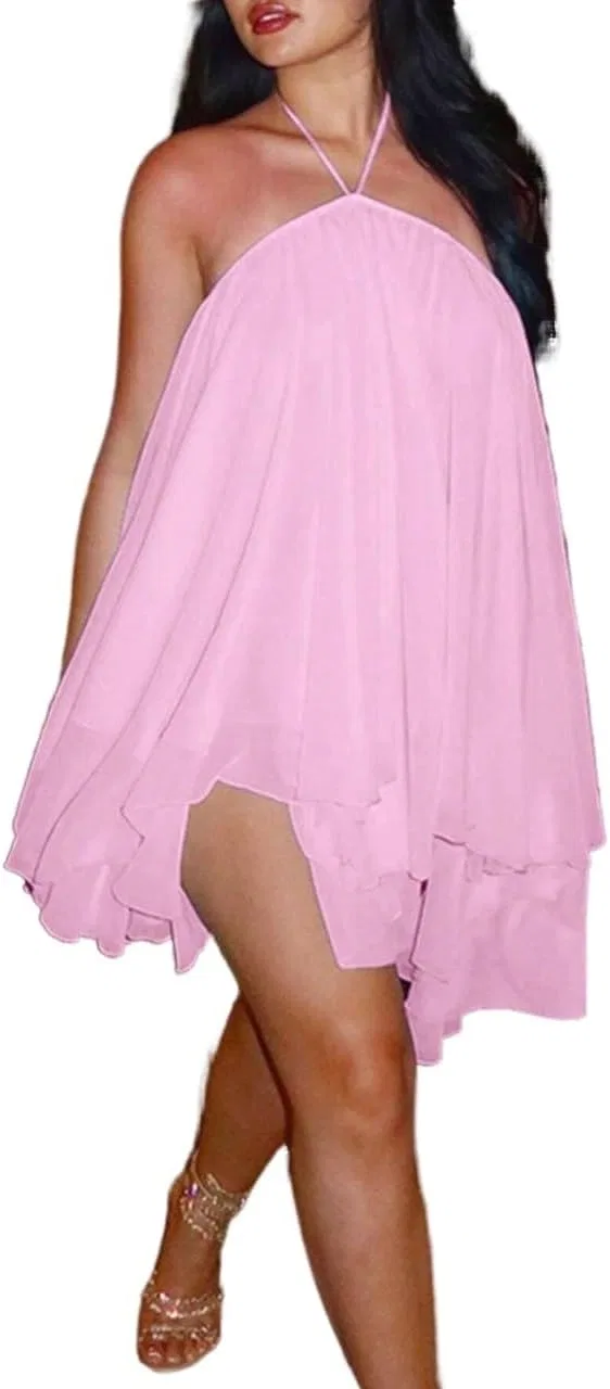 Женское платье-комбинация с открытой спиной Cami, Pink