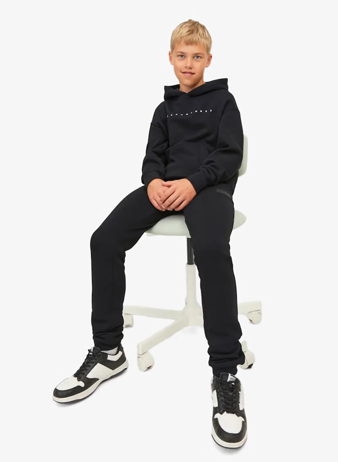 Jack & Jones Junior Штаны спортивные с кулиской, черный — фото 4