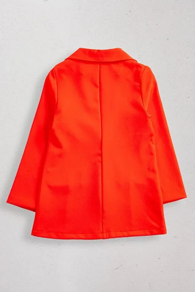 Детский блейзер для девочек с лацканами Hausekids, Oranj — фото 3