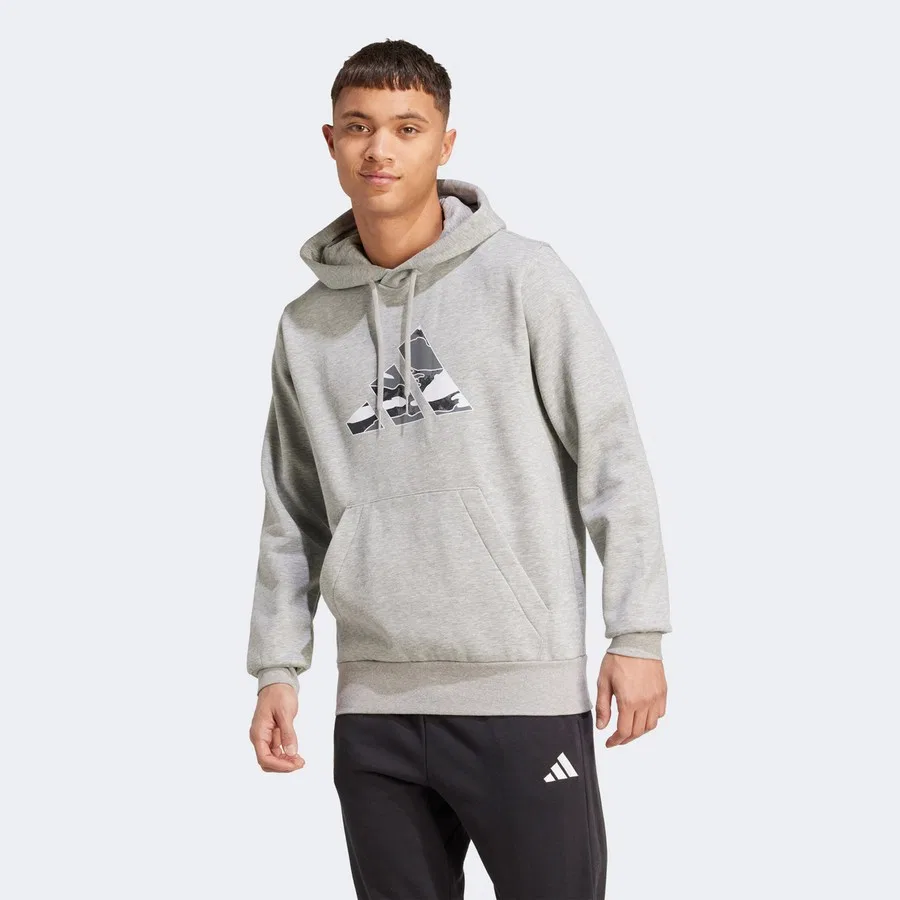 Худи с капюшоном и принтом камуфляж Sportswear Camo Graphic adidas, Серый