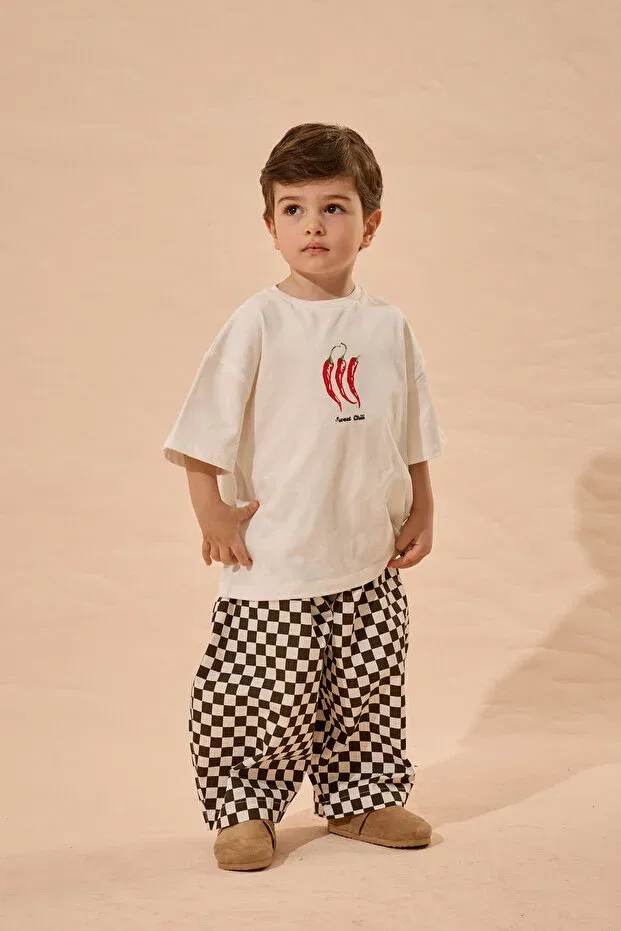 Детская футболка с принтом Chili Print Fahhar Kids, White — фото 4