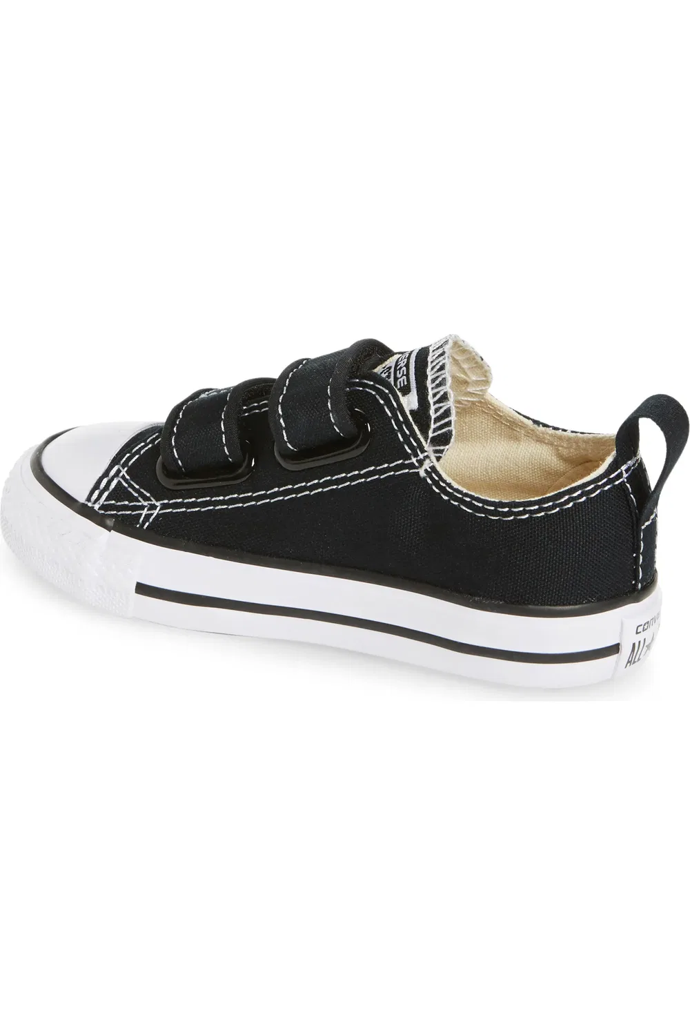 Кеды детские на двух липучках Chuck Taylor Double Strap Converse, черный — фото 2