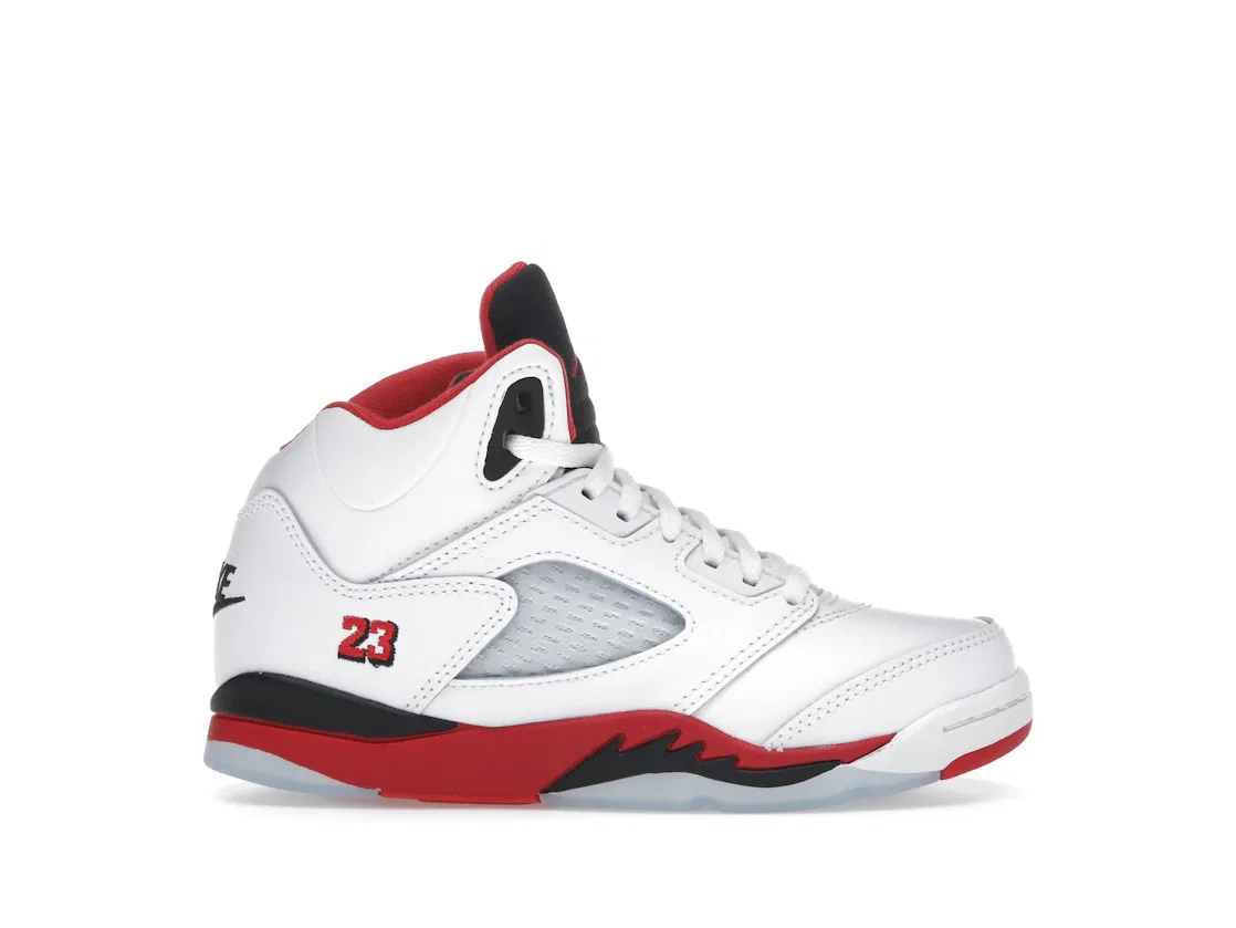 Детские кроссовки Lifestyle с принтом Jordan 5 Retro Jordan, White/Fire Red/Black