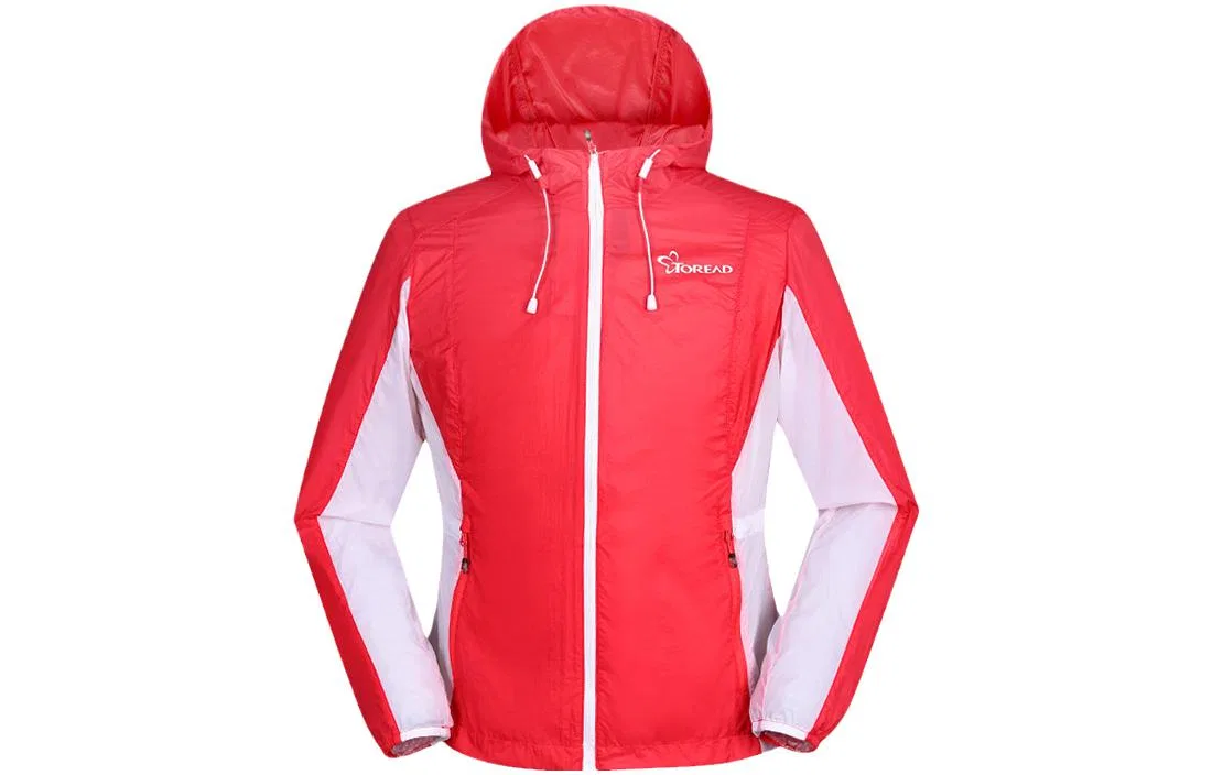 Детская одежда для защиты от солнца с длинным рукавом TOREAD, Coral Red/White — фото 3