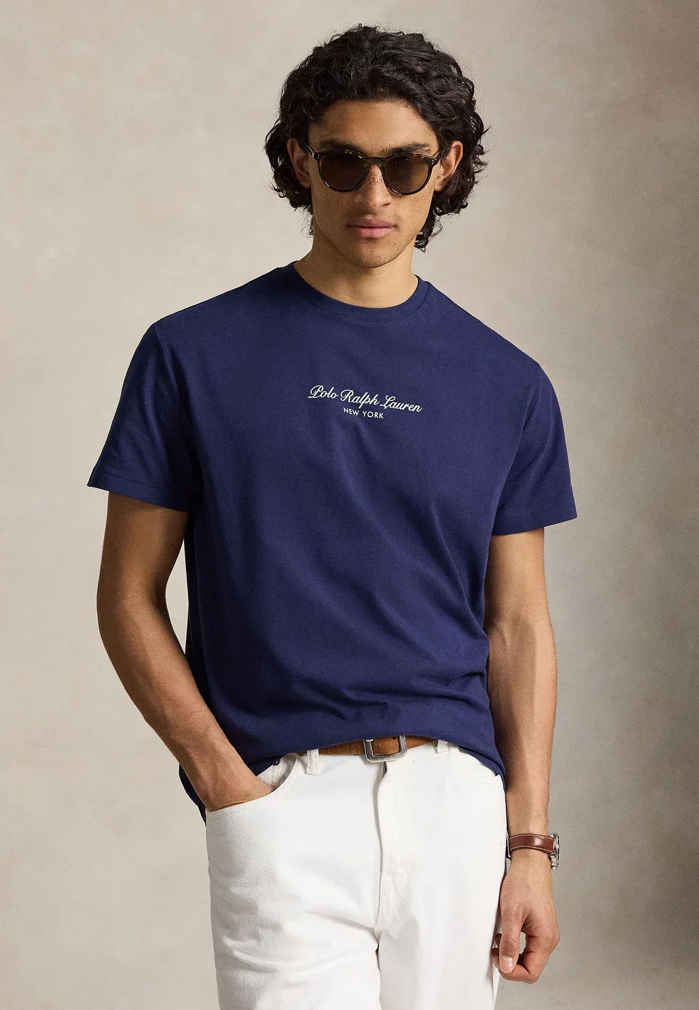 Классическая футболка с логотипом - футболка с принтом Polo Ralph Lauren, Newport Navy