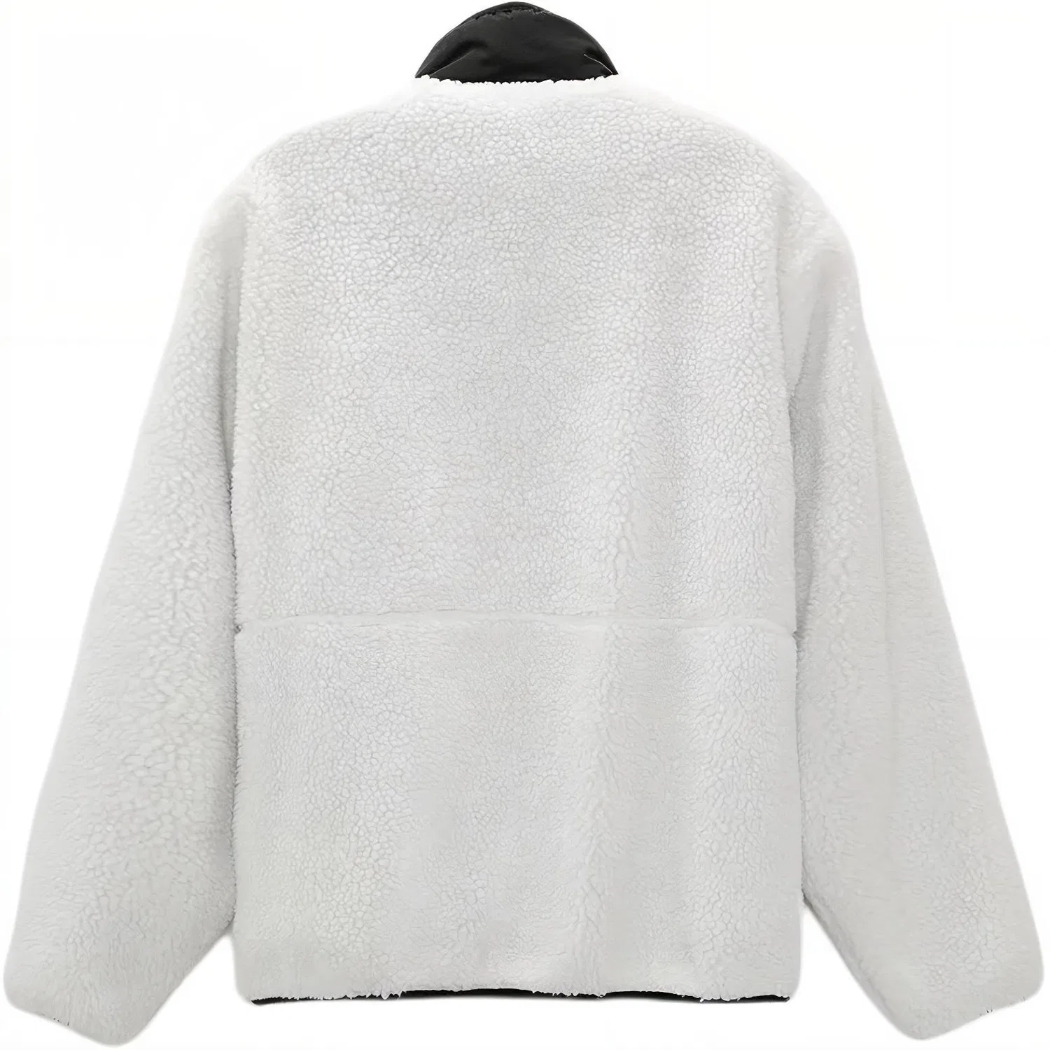 Мужская куртка с воротником-стойкой и флисовой подкладкой ZARA, Белый — фото 3