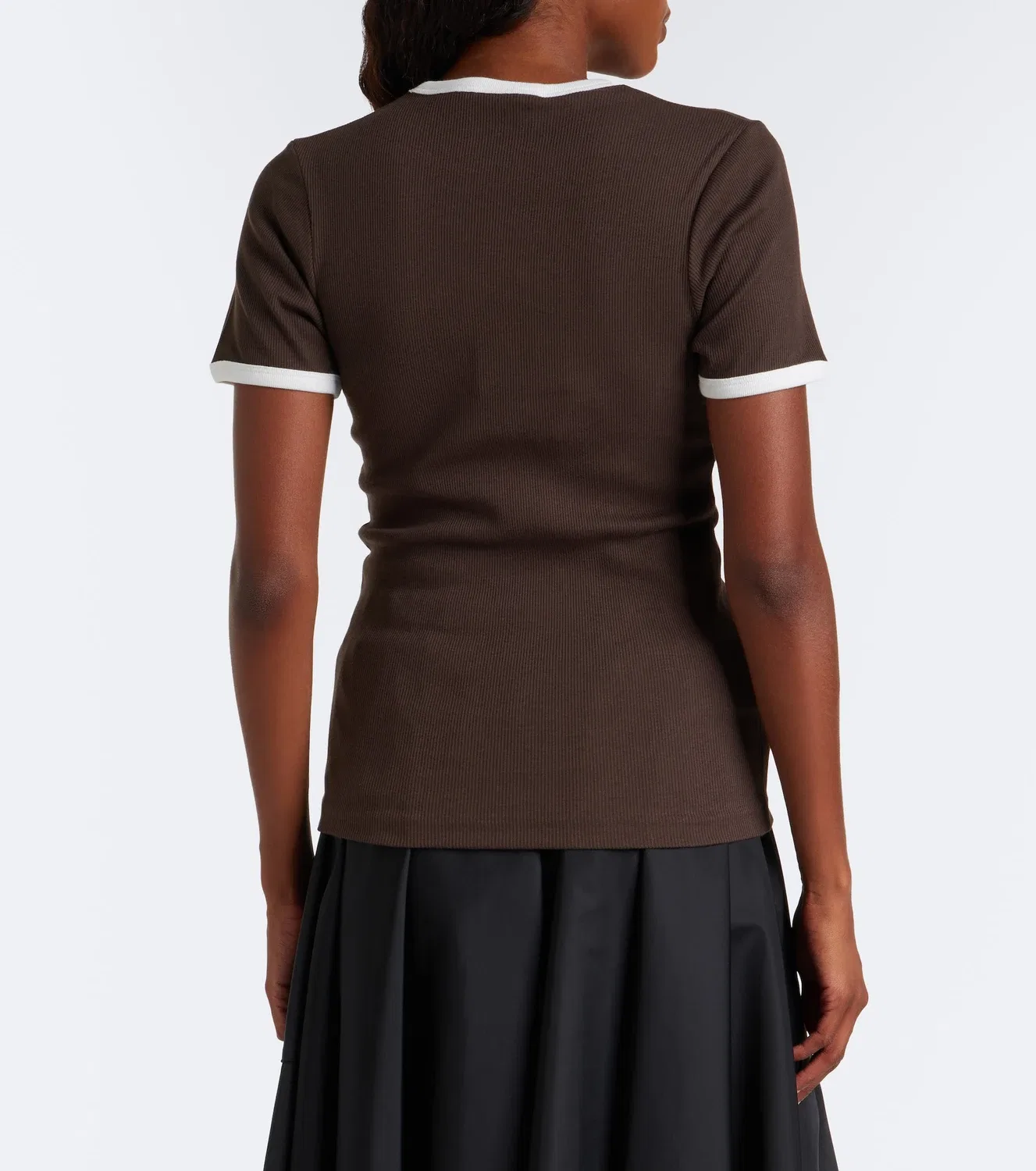 Футболка обтягивающего кроя Prada, Brown — фото 4
