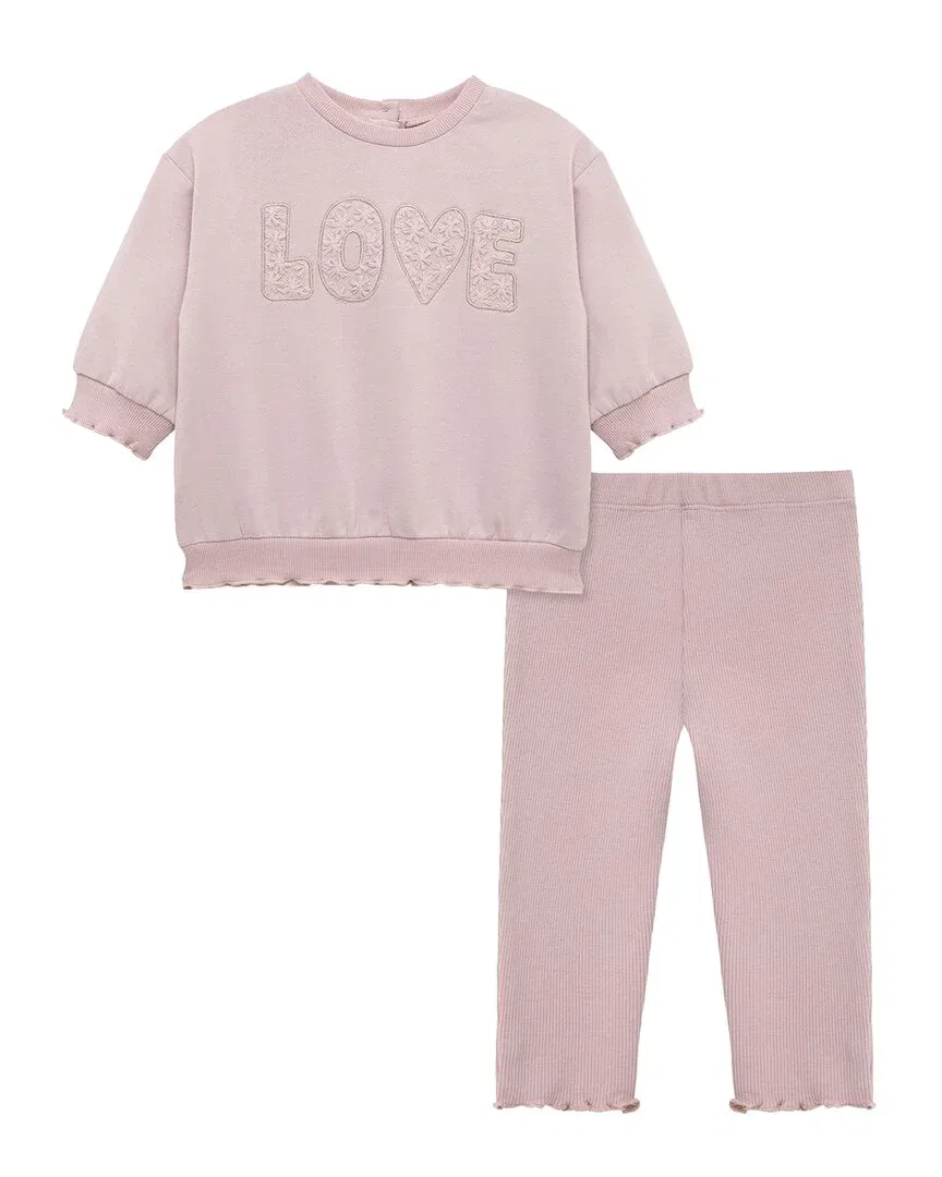 Детский комплект свитшот и штаны Little Me, фиолетовый