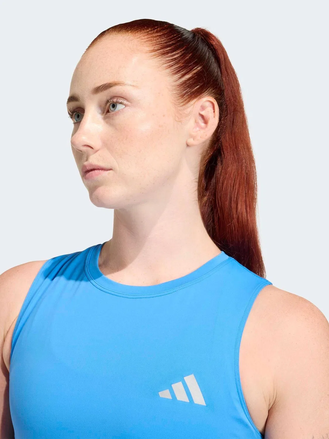 Топ-майка для бега Iconic Running adidas, синий — фото 4