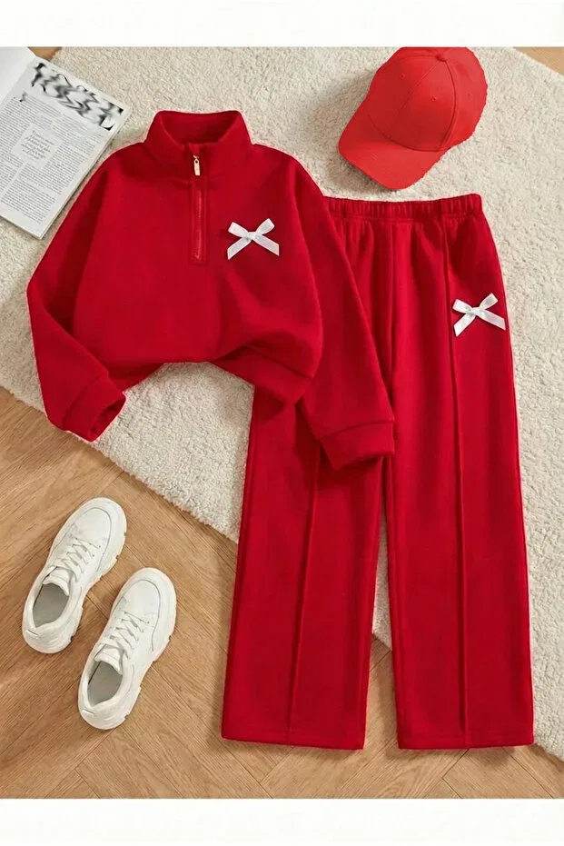 Детский комплект из свитшота и спортивных штанов с принтом Trendypassion, Red