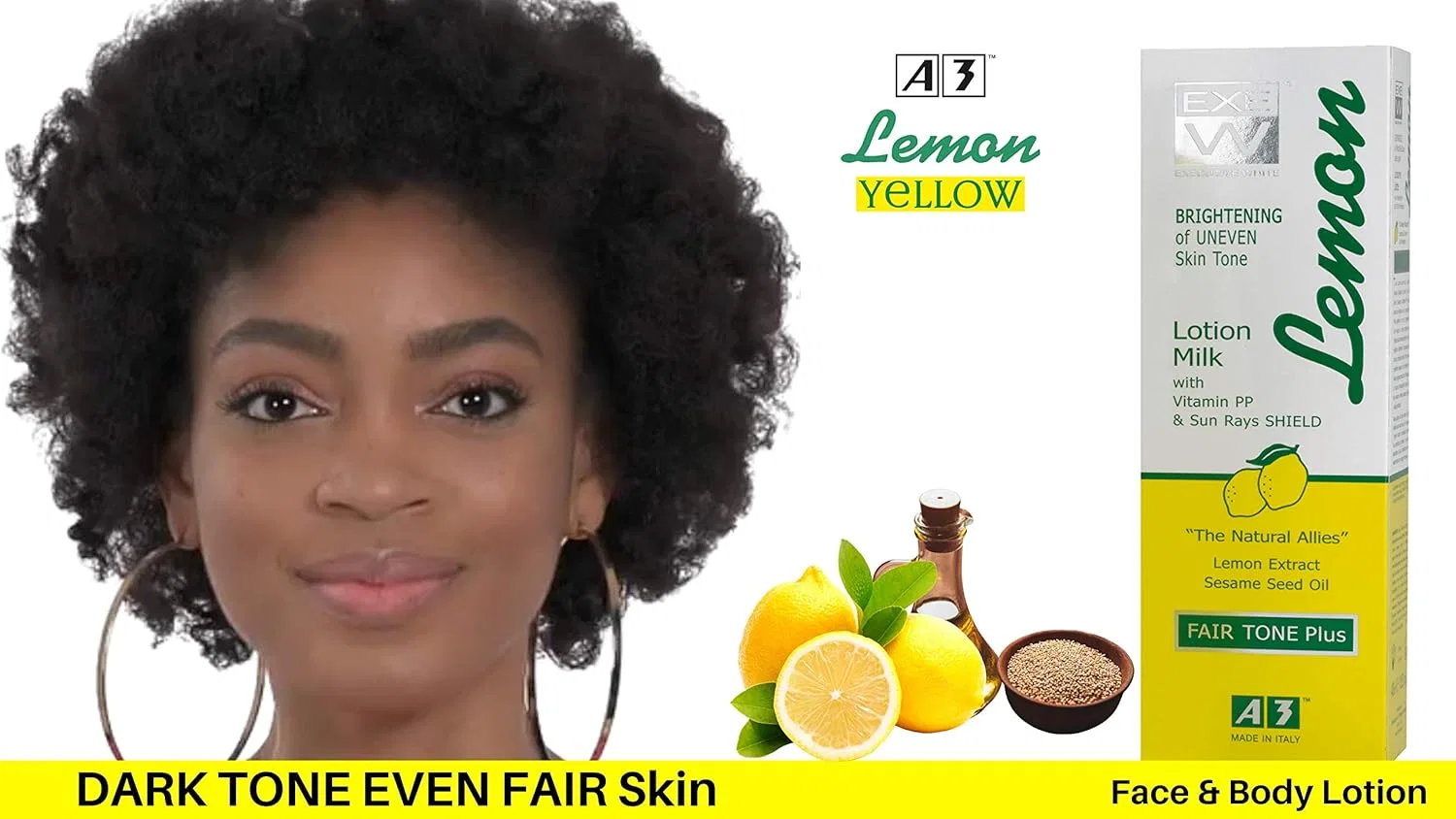 Молочко для тела A3 Lemon Milk Fair Tone Plus с защитой от солнца A3 — фото 2