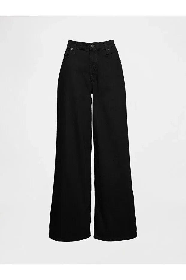 Женские джинсы свободного кроя Gap, Black-000 — фото 2
