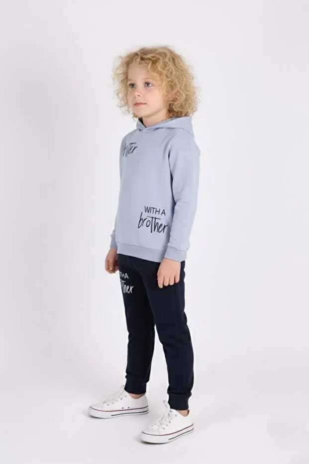 Детский спортивный комплект для мальчиков с принтом Mnk Baby&Kids, Blue — фото 4
