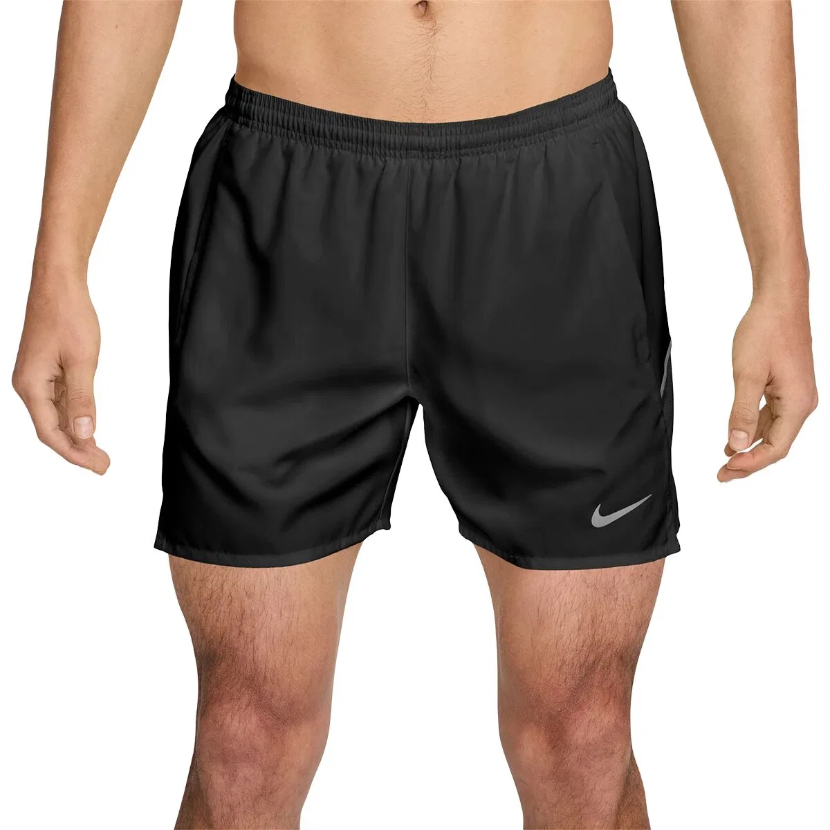 Мужские шорты с технологией Dri-FIT Nike Miler 5in Brief Short, Black/Black/Reflective Silver