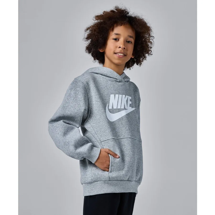 Детский худи с капюшоном из футера Sportswear Club Fleece Hoodie Nike, Серый