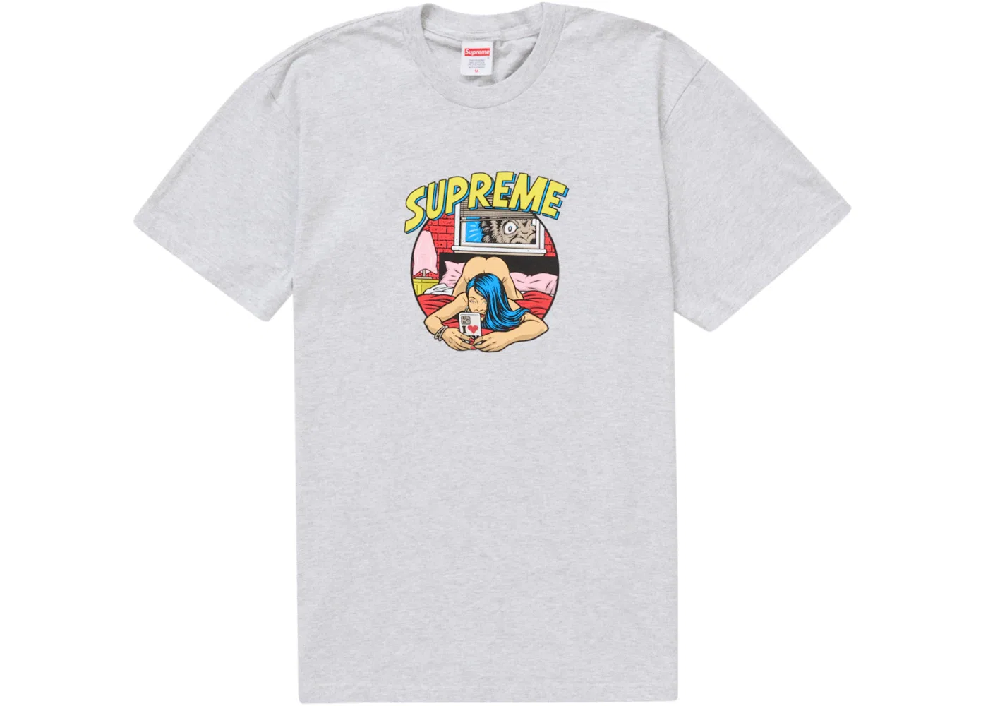 Мужская футболка с принтом Supreme Tee (SS25), Ash Grey