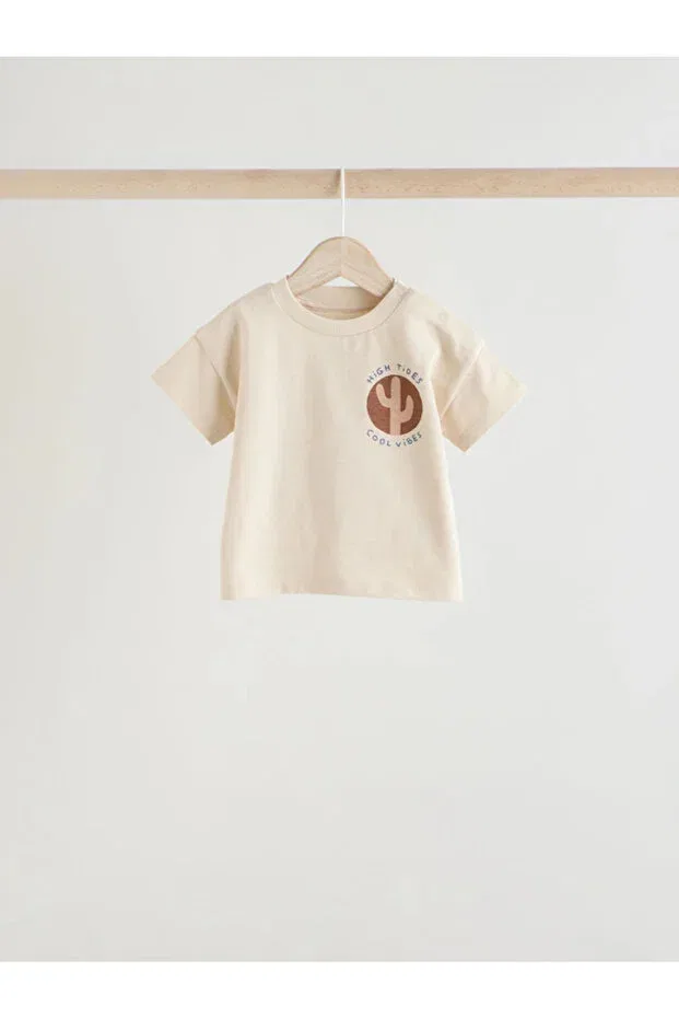Детский комплект из футболки и шорт с принтом Next Baby, Multicolor — фото 2