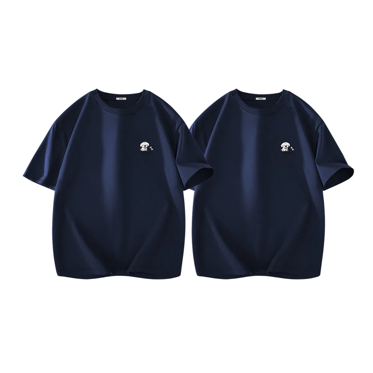 Детская футболка с принтом Wish Upon Chest Logo MINISO, Navy Blue