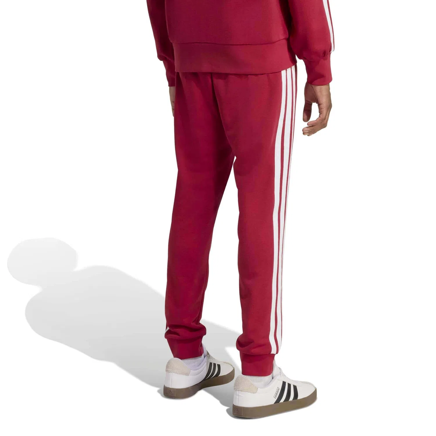 Мужские спортивные штаны с зауженным кроем Adidas 3S Ft Tc Pt, Red — фото 3