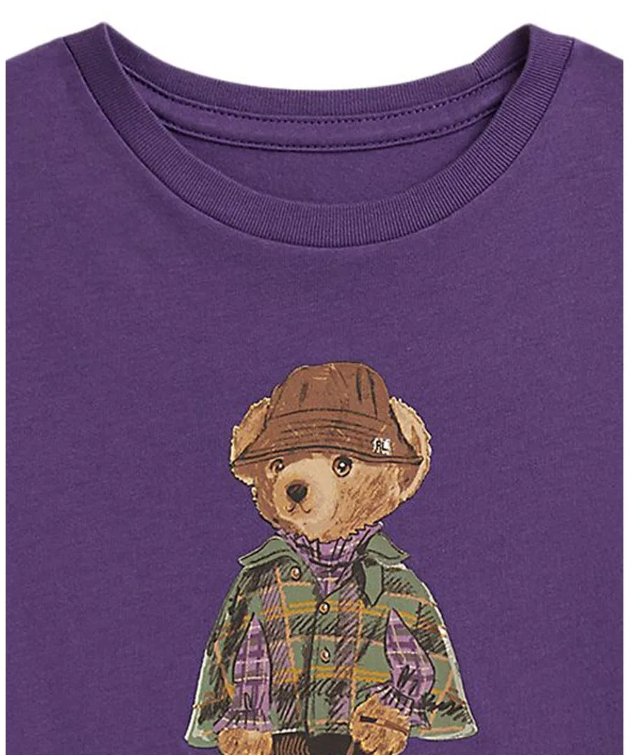 Детская футболка с длинным рукавом Polo Bear Polo Ralph Lauren, Valley Purple — фото 3