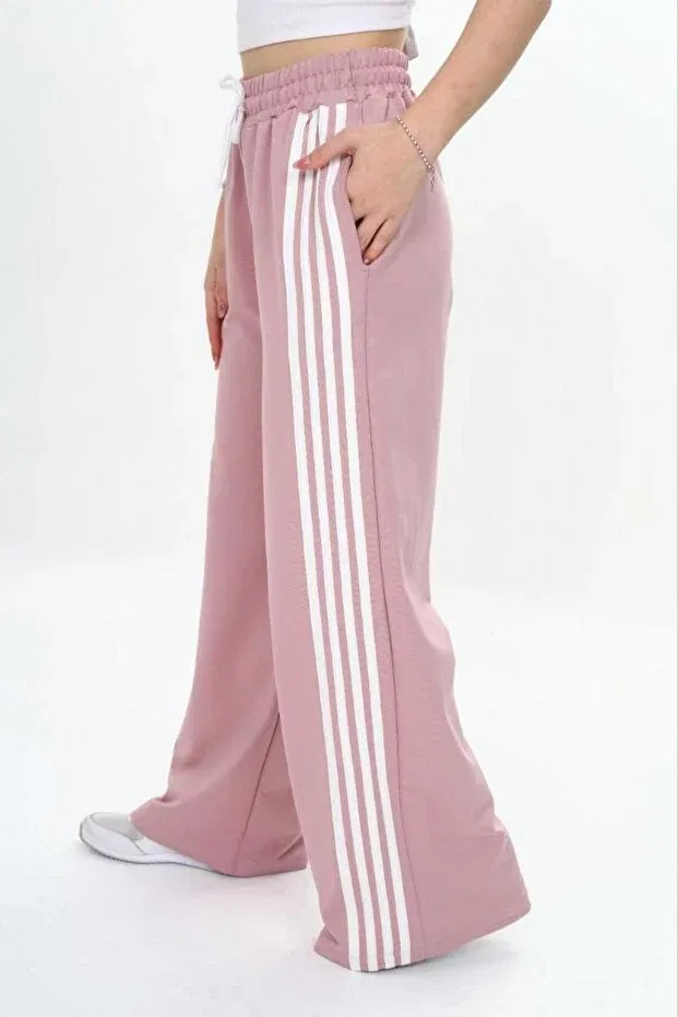 Детские спортивные штаны для девочек с полосками Çocuk Giyim Merkezi, Pink