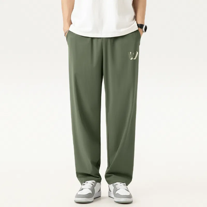 Детские повседневные штаны с принтом 2 Pack MINISO, Khaki (Ma Green Letter Pants Logo)+Black (Ma Green Letter Pants Logo) — фото 4