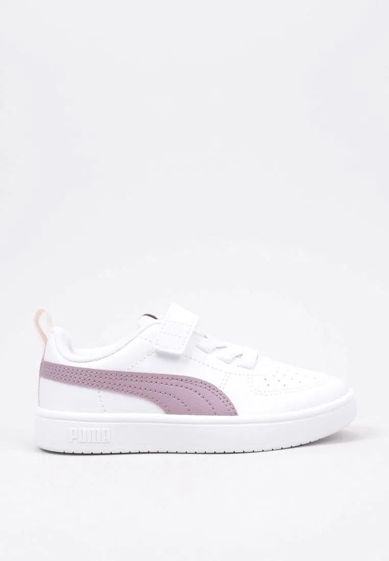 Детские кроссовки с синтетическим верхом PUMA Rickie AC PS, White And Pink — фото 2