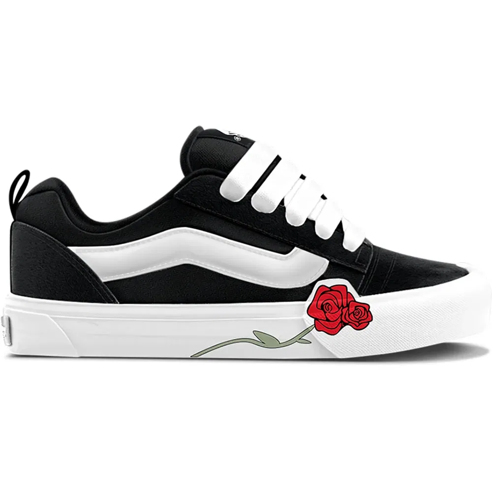 Детские кроссовки с объемным кантом Vans Knu Skool Rose, Black