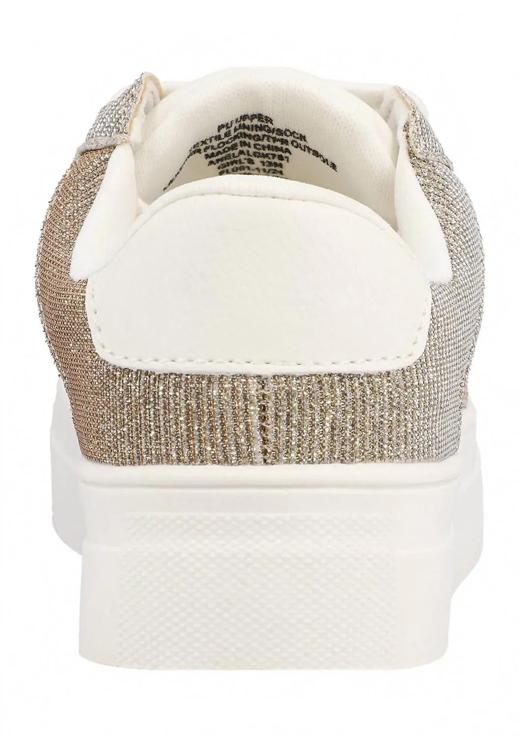 Детские кроссовки на платформе Anela Mia Shoes, White/Gold — фото 3