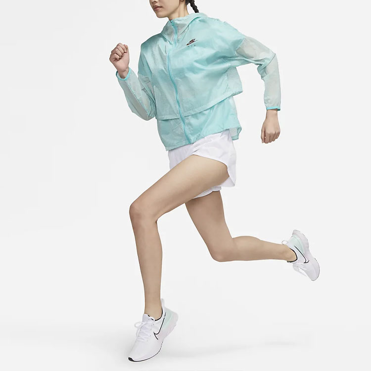 Куртка женская стиранная утиная вода голубая Nike — фото 3