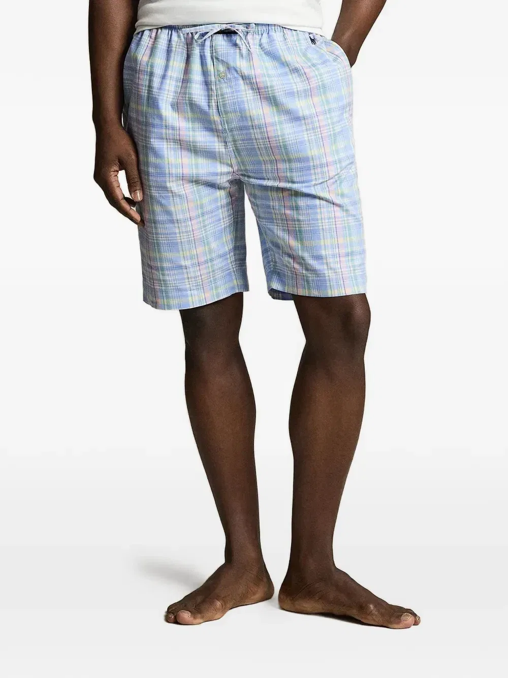 Пижамные шорты в клетку на кулиске Polo Ralph Lauren, синий