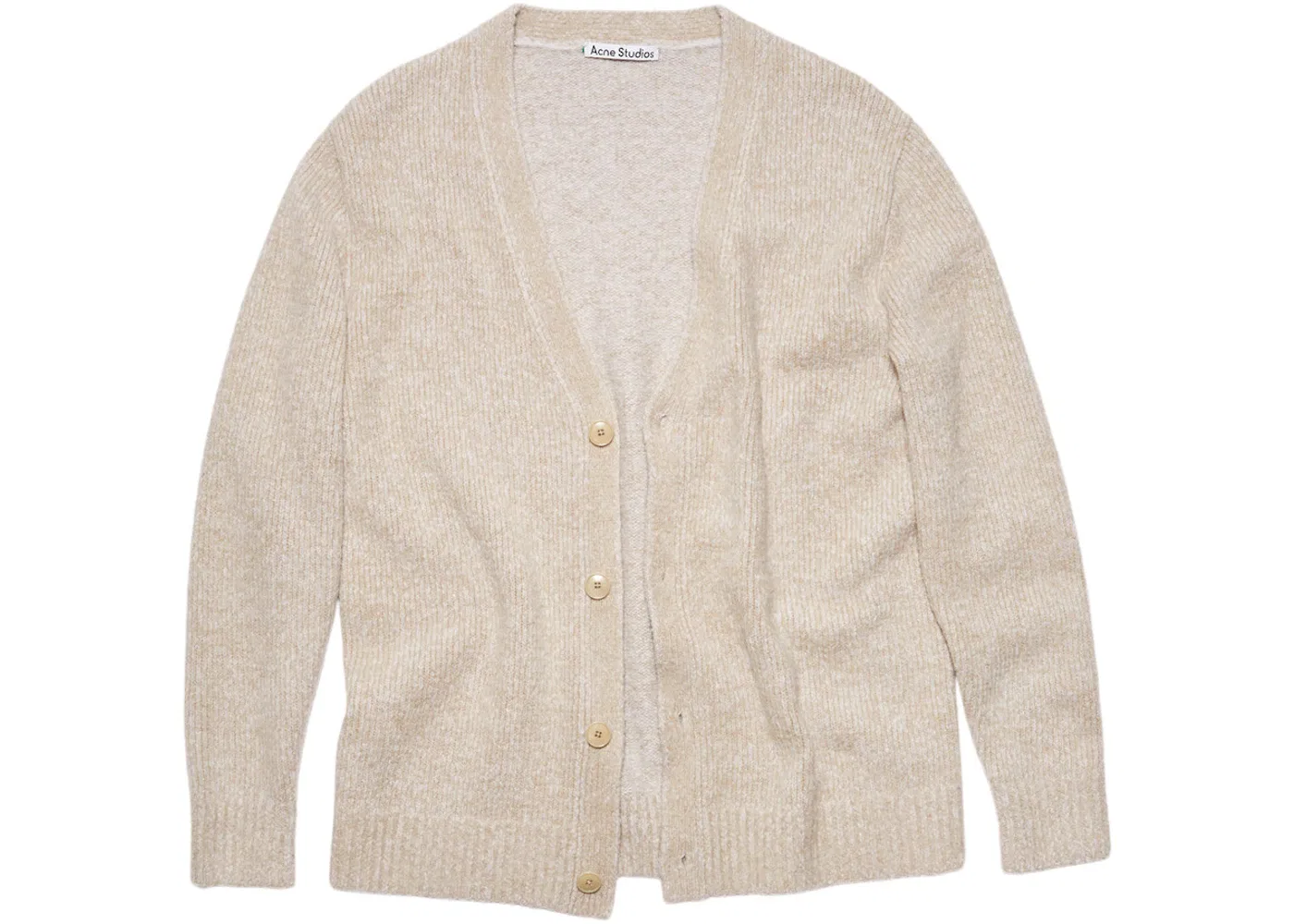 Мужской кардиган на пуговицах с V-образным вырезом Acne Studios, Light Taupe