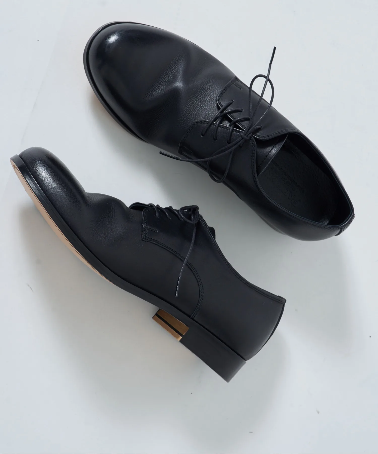 Мужские кожаные туфли DERBY PLAIN TOE PADRONE MUSEUM коричневые — фото 2