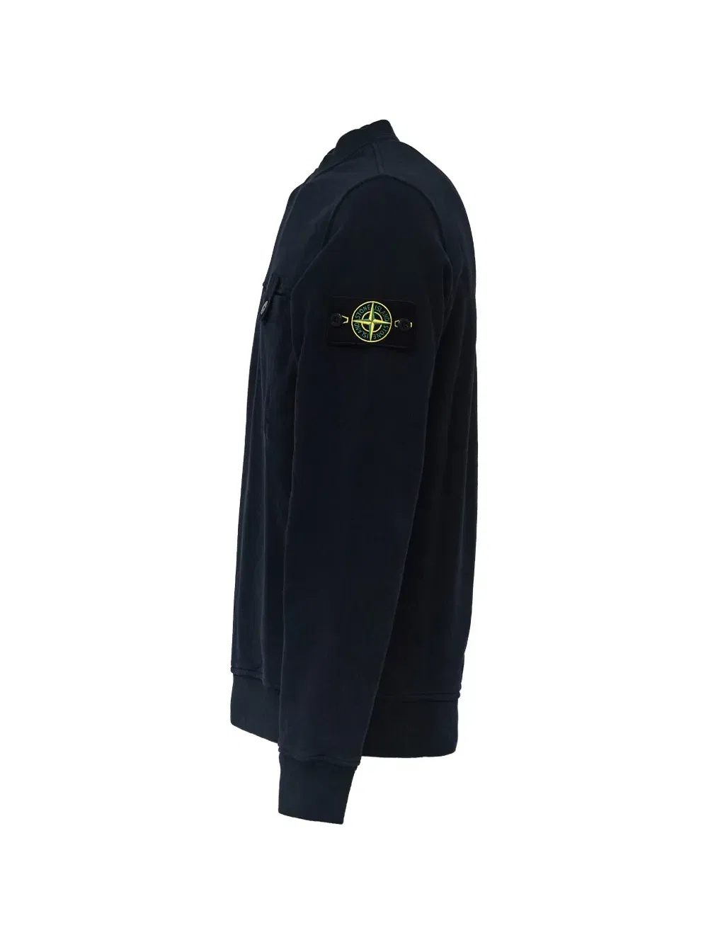 Толстовка с логотипом-нашивкой на кармане Stone Island, синий — фото 3